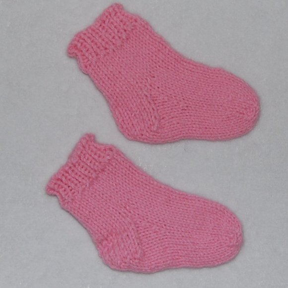 NEW Handmade Girls Pink Ankle Socks - Picture 2 of 7